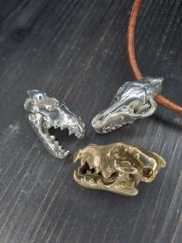 Articulated Wolf Skull pendant