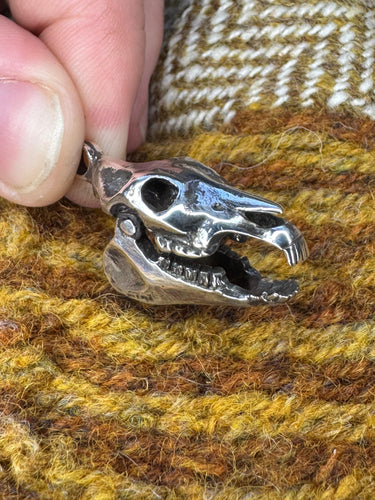 Mari Lwyd Horse skull Pendant