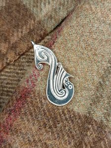 Pictish Style Selkie/Seal Pendant in Sterling Silver