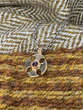 Load image into Gallery viewer, Thirsk style Anglo Saxon cross pendant with Garnet