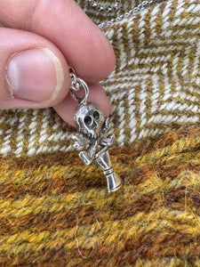 Memento Mori skull Pendant Based on Carvings on Scottish Tombstones at Peathill church Near Rosehearty