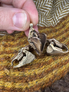 Mari Lwyd Horse skull Pendant