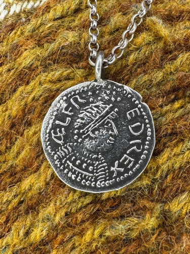 Alfred the Great Hammered Coin Pendant version 2