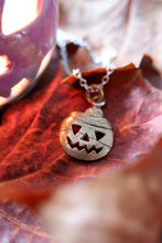 Load image into Gallery viewer, Scottish Halloween Neep Pendant in Bronze or Silver