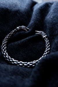 Raven Arm Ring/Torc in Sterling Silver