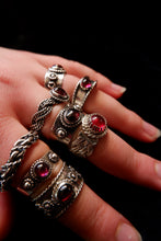 Load image into Gallery viewer, Intricate Sterling Silver Rings with Gemstones