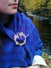 Load image into Gallery viewer, Large Pictish Penninular Brooch - St Ninians Isle Dragon in Silver or Bronze