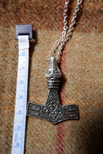 Load image into Gallery viewer, Sterling Silver Bird Head Mjolnir Based on a Swedish Artefact