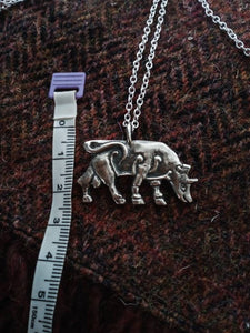 Burghead Bull Pictish Pendant in Sterling Silver