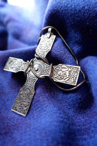 Galloway Hoard Pectoral Cross in Sterling Silver - True to Size