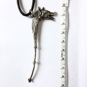 Large Pendant based on a Celtic Carnyx War Horn - silver