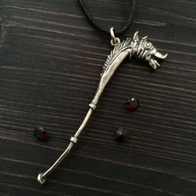 Load image into Gallery viewer, Large Pendant based on a Celtic Carnyx War Horn - silver