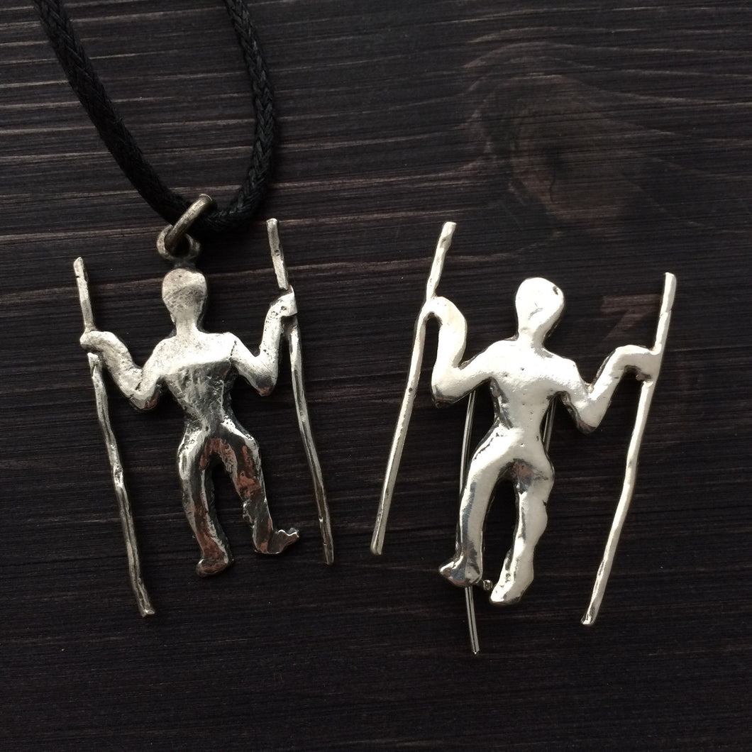 Long man of Wilmington Pendant in Sterling Silver