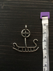Petrolglyth Long Boat Pendant in Sterling Silver or Bronze