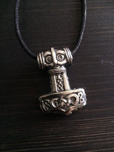Load image into Gallery viewer, Ödeshög Mjolnir / Thor&#39;s Hammer Pendant in Sterling Silver or Bronze