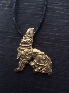 Gelezinis Vilkas (Iron Wolf) Pendant in Sterling Silver or Bronze