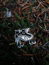 Load image into Gallery viewer, Meigle cross pictish dragon pendant in silver