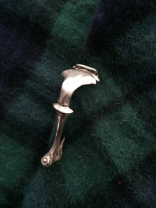 Ancient Roman Trumpet Type Brooch / Fibula Replica in Silver