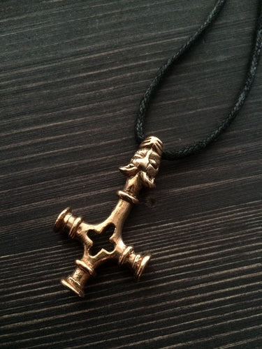 Icelandic Wolf Cross in Bronze