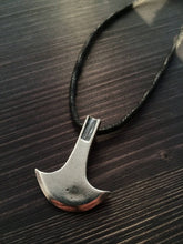 Load image into Gallery viewer, Handmade Celtic bronze age axe pendant in sterling silver or bronze