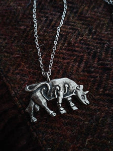 Burghead Bull Pictish Pendant in Sterling Silver