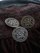 Load image into Gallery viewer, Heavy Anglo Saxon saucer Brooch in Sterling Silver or Bronze