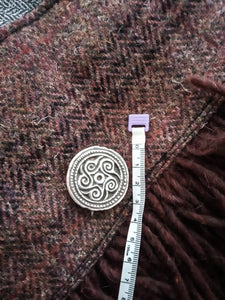 Heavy Anglo Saxon saucer Brooch in Sterling Silver or Bronze