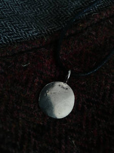 Skinnet Pictish stone symbol in sterling silver.