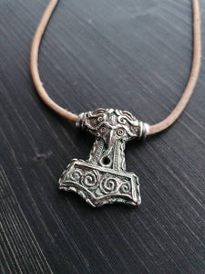 Skane mjolnir thors hammer pendant in solid sterling silver, red or yellow bronze