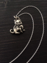 Load image into Gallery viewer, Pictish Cat Pendant in Silver