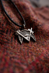 Cairnton Pictish V-rod and Crescent Pendant in Sterling Silver or gold