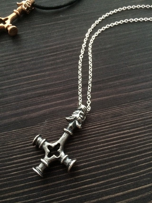 Wolf on sale cross necklace