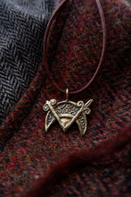 Load image into Gallery viewer, Cairnton Pictish V-rod and Crescent Pendant in Sterling Silver or gold
