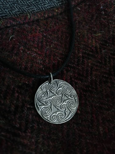 Celtic Hanging bowl pendant (6-7th century) in Silver