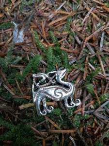 Meigle cross pictish dragon pendant in silver