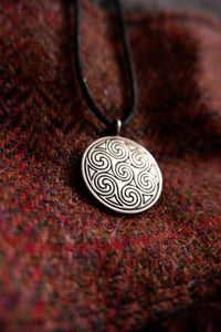 Large Aberlemno Pictish Stone Swirl Pendant