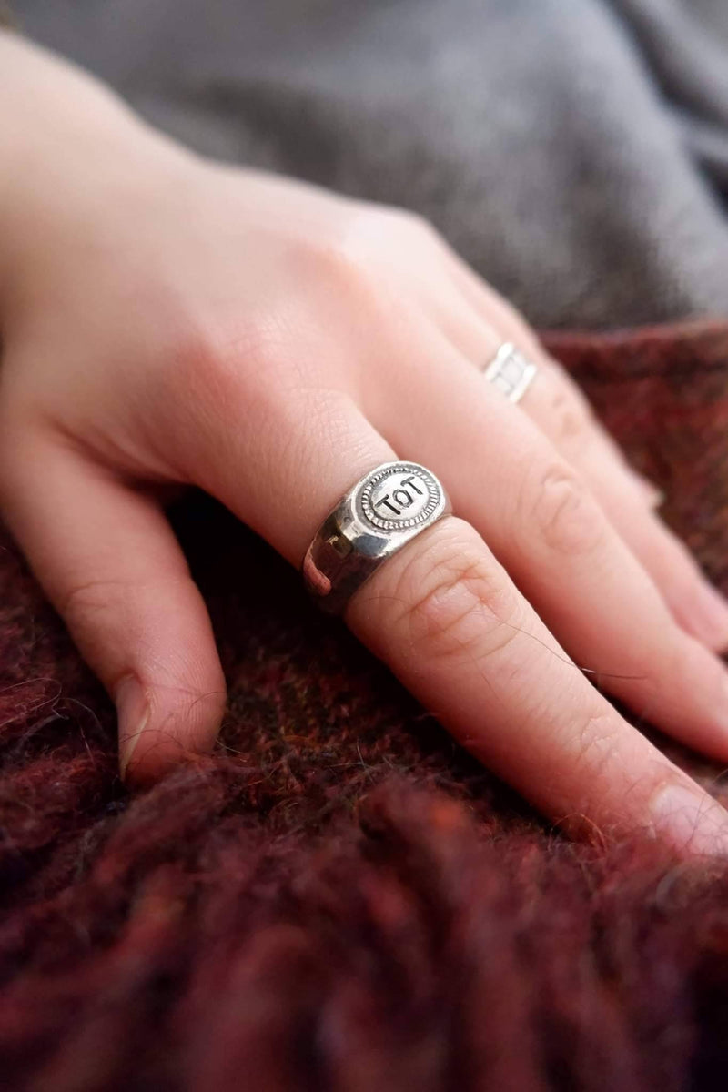 Romano Celtic TOT Ring in Sterling Silver - Size S – Caledonian Forge
