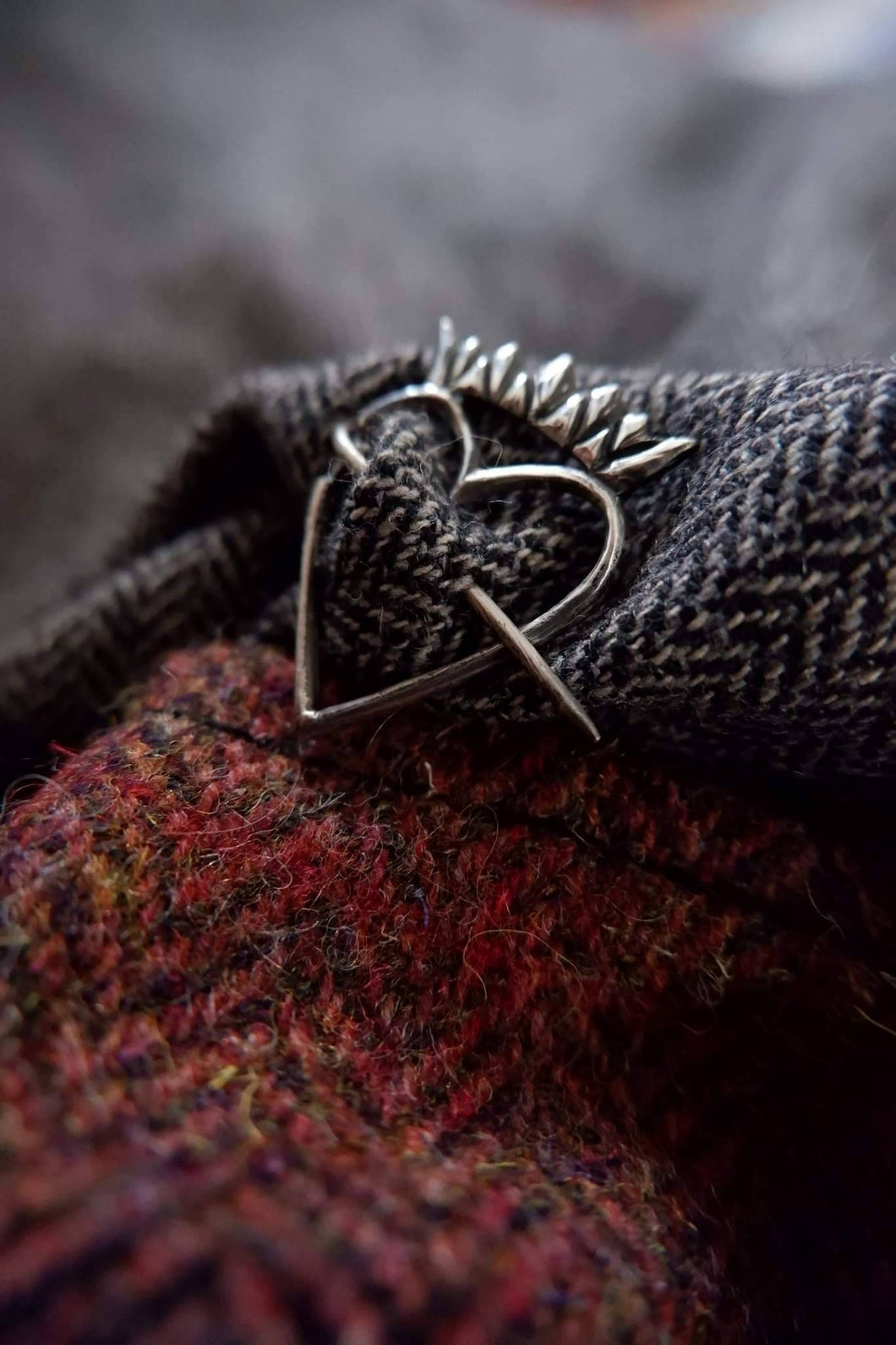 Handmade in Scotland Luckenbooth brooch in sterling silver