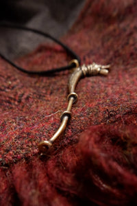 Large Pendant based on a Celtic Carnyx War Horn - silver