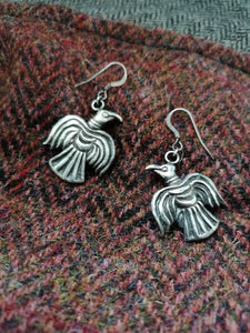 Great Heathen Army Raven earrings in sterling silver