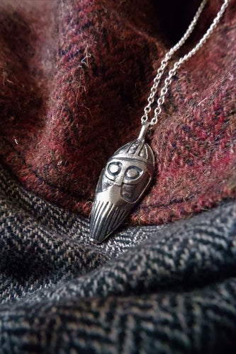 Handmade Anglo Saxon Woden/Odin? Head Pendant in Silver or Bronze