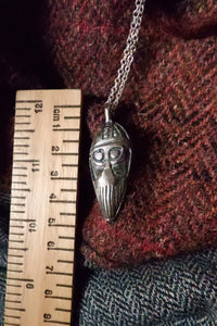 Handmade Anglo Saxon Woden/Odin? Head Pendant in Silver or Bronze